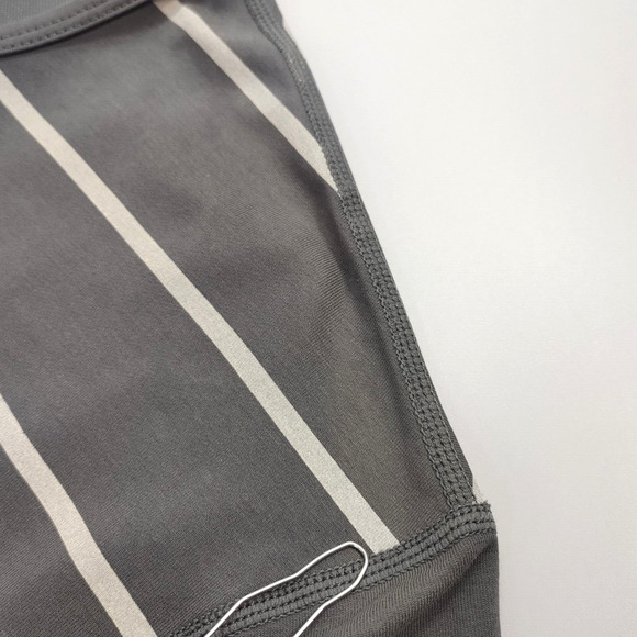 BYLT Shirt Mens Medium Gray Striped Drop Cut Lux Tee - Picture 11 of 11